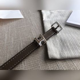 Hermès POP H 15 Женский ремень Ширина 1,5 см CK18 Серебристая пр