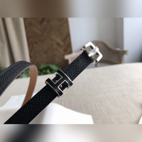Hermès POP H 15 Женский ремень Ширина 1,5 см ck89 Черный Серебря