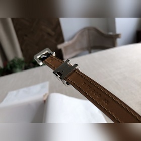 Hermès POP H 15 Женский ремень Ширина 1,5 см ck89 Черный Серебря