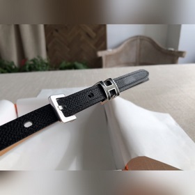 Hermès POP H 15 Женский ремень Ширина 1,5 см ck89 Черный Серебря