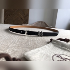 Hermès POP H 15 Женский ремень Ширина 1,5 см ck89 Черный Серебря
