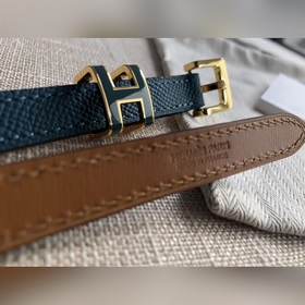 Hermès POP H 15 Женский ремень Ширина 1,5 см WO Прусский зеленый 