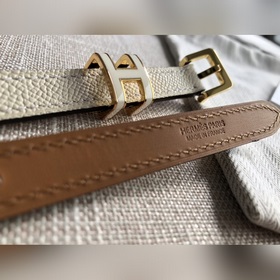 Hermès POP H 15 Женский ремень Ширина 1,5 см cc10 Молочный белый