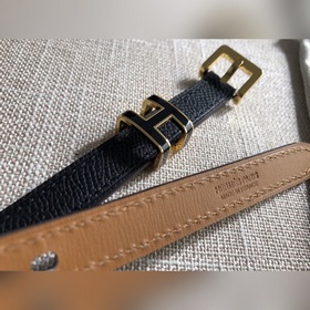 Hermès POP H 15 Женский ремень Ширина 1,5 см ck89 Черный Золотая
