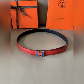 HERMES (Hermès) Женский двусторонний кожаный ремень, ширина 2,4 с