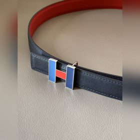 HERMES (Hermès) Женский двусторонний кожаный ремень, ширина 2,4 с