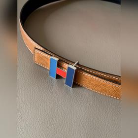 HERMES (Hermès) Женский двусторонний кожаный ремень, ширина 2,4 с