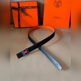 HERMES (Hermès) Женский двусторонний кожаный ремень, ширина 2,4 с