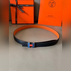 HERMES (Hermès) Женский двусторонний кожаный ремень, ширина 2,4 с