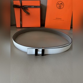 HERMES (Hermès) Женский двусторонний кожаный ремень, ширина 2,4 с