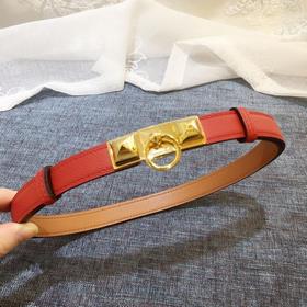 Hermès Женский тонкий ремень из кожи Epsom, ширина 1,7 см, регул