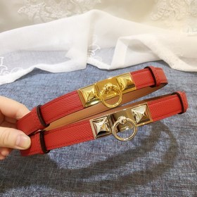 Hermès Женский тонкий ремень из кожи Epsom, ширина 1,7 см, регул