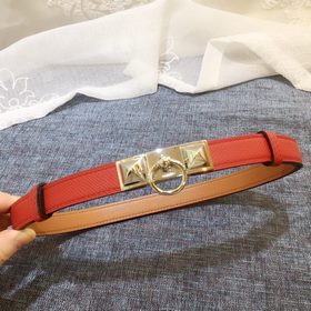 Hermès Женский тонкий ремень из кожи Epsom, ширина 1,7 см, регул