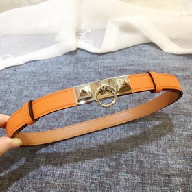 Hermès Женский тонкий ремень из кожи Epsom, ширина 1,7 см, регул
