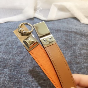 Hermès Женский тонкий ремень из кожи Epsom, ширина 1,7 см, регул