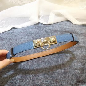 Hermès Женский тонкий ремень из кожи Epsom, ширина 1,7 см, регул