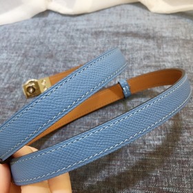 Hermès Женский тонкий ремень из кожи Epsom, ширина 1,7 см, регул
