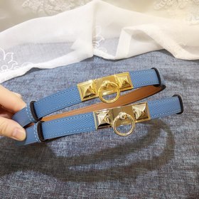 Hermès Женский тонкий ремень из кожи Epsom, ширина 1,7 см, регул