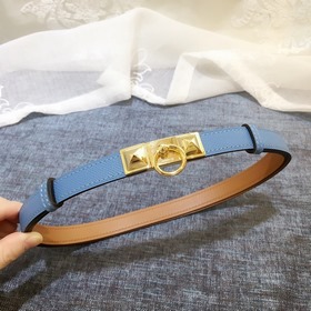 Hermès Женский тонкий ремень из кожи Epsom, ширина 1,7 см, регул