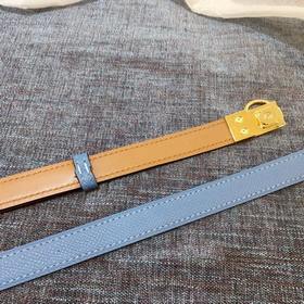 Hermès Женский тонкий ремень из кожи Epsom, ширина 1,7 см, регул