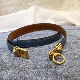 Hermès Женский тонкий ремень из кожи Epsom, ширина 1,7 см, регул