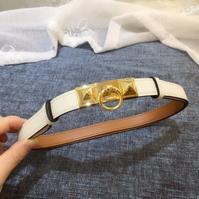 Hermès Женский тонкий ремень из кожи Epsom, ширина 1,7 см, регул