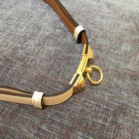 Hermès Женский тонкий ремень из кожи Epsom, ширина 1,7 см, регул