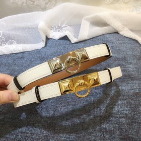 Hermès Женский тонкий ремень из кожи Epsom, ширина 1,7 см, регул