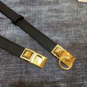 Hermès Женский тонкий ремень из кожи Epsom, ширина 1,7 см, регул