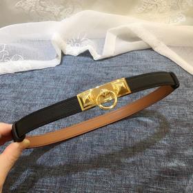Hermès Женский тонкий ремень из кожи Epsom, ширина 1,7 см, регул