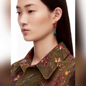 LOEWE Серьги Классический дизайн с логотипом LOEWE Anagram. Лакон