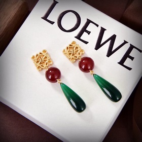 LOEWE Серьги Классический дизайн с логотипом LOEWE Anagram. Лакон