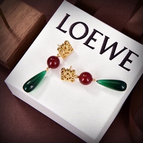 LOEWE Серьги Классический дизайн с логотипом LOEWE Anagram. Лакон