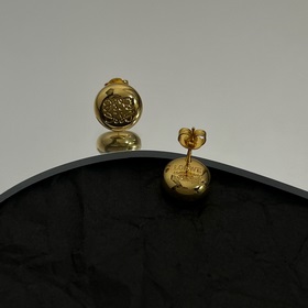L0EWE Loewe серьги-гвоздики кольцевая застежка с гравировкой LOEW