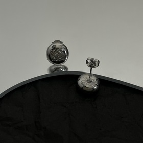 L0EWE Loewe серьги-гвоздики кольцевая застежка с гравировкой LOEW