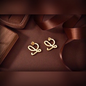 LOEWE Серьги-гвоздики Классический дизайн с логотипом LOEWE Anagr