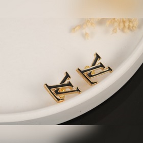 Серьги-гвоздики LV с капельками масла, колье Louis Vuitton. Индив