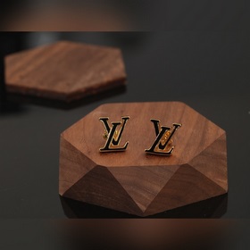Серьги-гвоздики LV с капельками масла, колье Louis Vuitton. Индив