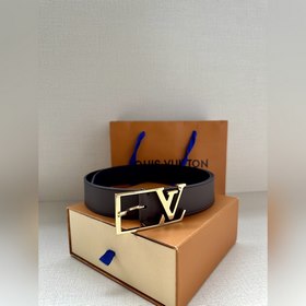 3.4-дюймовый пояс LV Skyline из тонкой кожи овечьей кожи окрашен 
