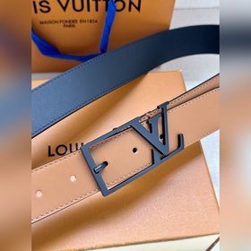 3.4-дюймовый пояс LV Skyline из тонкой кожи овечьей кожи окрашен 