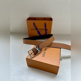 3.4-дюймовый пояс LV Skyline из тонкой кожи овечьей кожи окрашен 