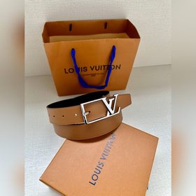 3.4-дюймовый пояс LV Skyline из тонкой кожи овечьей кожи окрашен 