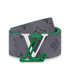 4,0-сантиметровый двусторонний пояс LV Line из ткани Monogram Ecl
