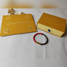 LV браслет из кожи с тиснением Louis Vuitton браслет из телячьей