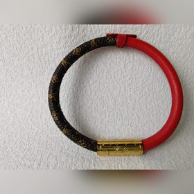 LV браслет из кожи с тиснением Louis Vuitton браслет из телячьей 