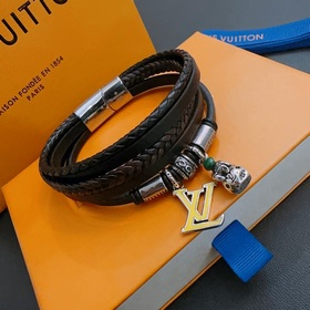 Высококачественный кожаный браслет LV Louis Vuitton, оригинальная