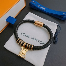 Высококачественный кожаный браслет LV Louis Vuitton, оригинальная