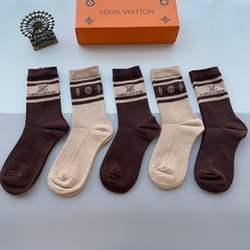 (5 пар в коробке) LV Louis Vuitton очень популярные гольфы, изгот