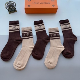 (5 пар в коробке) LV Louis Vuitton очень популярные гольфы, изгот