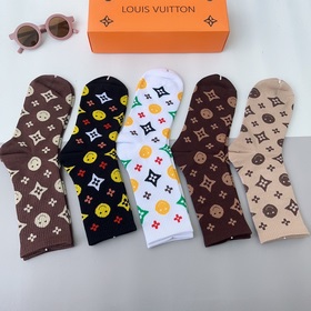 (5 пар в коробке) LV Louis Vuitton — чрезвычайно популярный товар